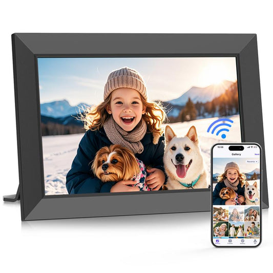 Uhale 10.1'' Wifi Digital Picture Frame Gift Idea - 1280X800 HD IPS Touch Screen, Electronic Smart Photo Frame with 32GB Storage, Share Photos/Videos Instantly and Send Best Wishes, Holidays Christmas Thanksgiving Gift for Mom, Grandparents, Decor