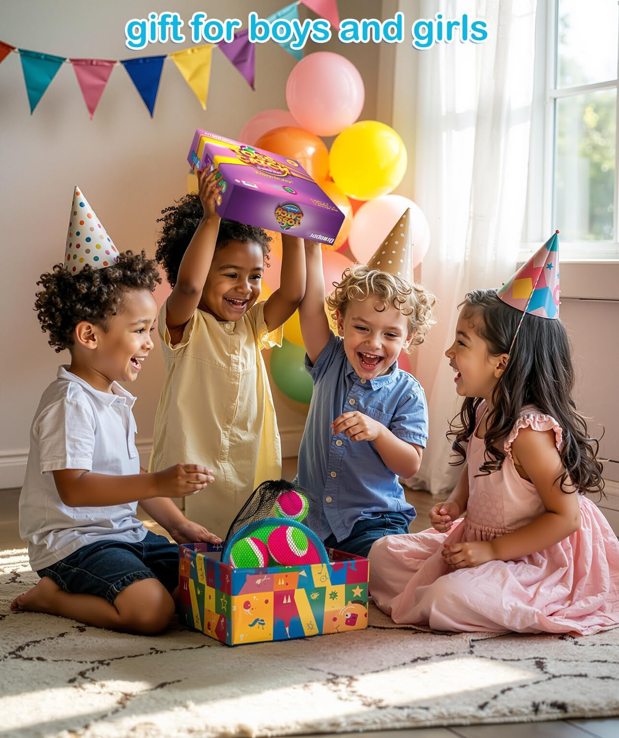 Kids Toys Toss and Catch Game Set Yard Camping Outdoor Games for Kids Ages 2-4 4-8 8-12, outside Beach Pool Toys for 3 4 5 6 7 8 Year Old Boys Girls Birthday Gift Family Vacation Essentials