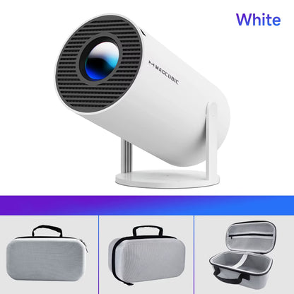 HY300 Pro 8K Android Projector with Dual WiFi 6, 290 ANSI Lumens, Allwinner H726, Bluetooth 5.0, 1080P and 1280x720P for Home Cinema and Outdoor Use