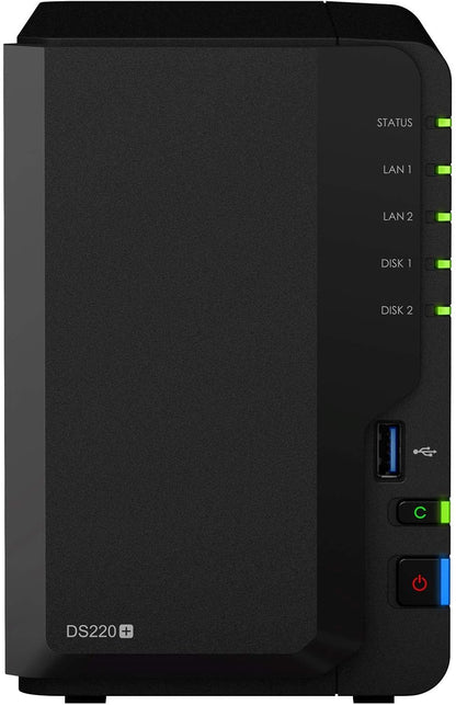2 Bay NAS Diskstation DS220+ (Diskless),Black