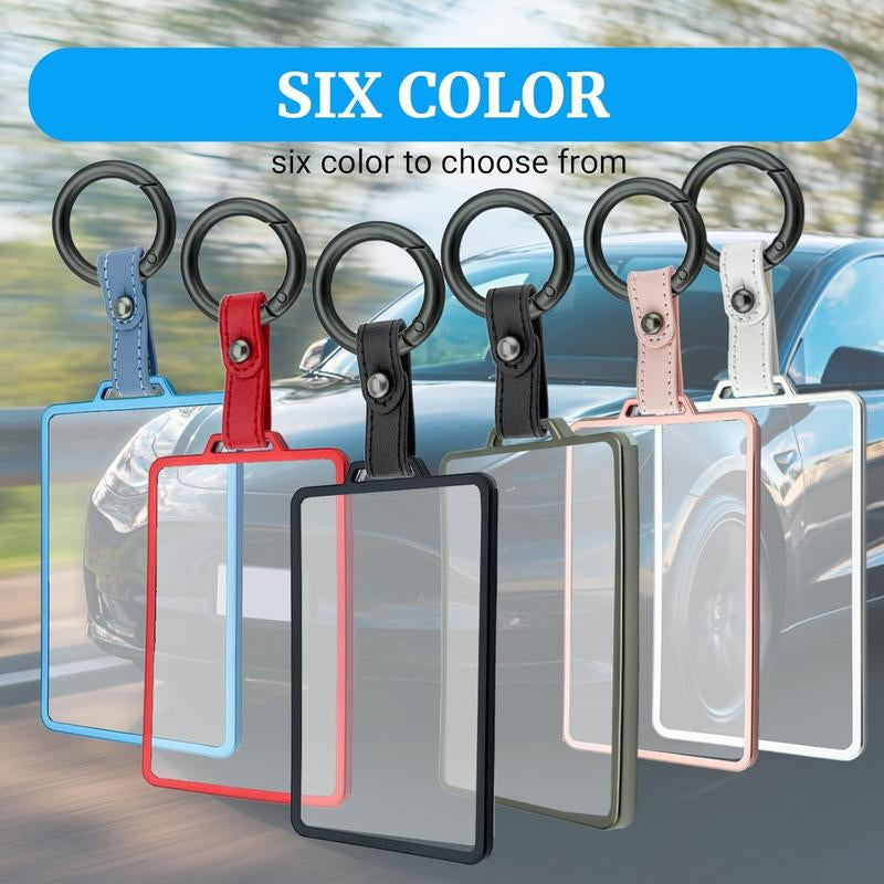 Transparent Card Key Holder for Tesla, Soft Card Case Cover for Model Y/3/S/X Cybertruck Accessories, Pink