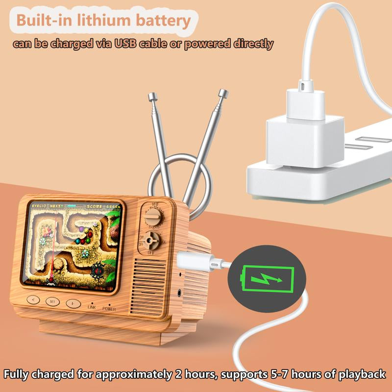 New Retro Game Console with Controller - Built-In 308 Classic Games, Tv-Style Design, 3 Color Options, Unisex Christmas Gift