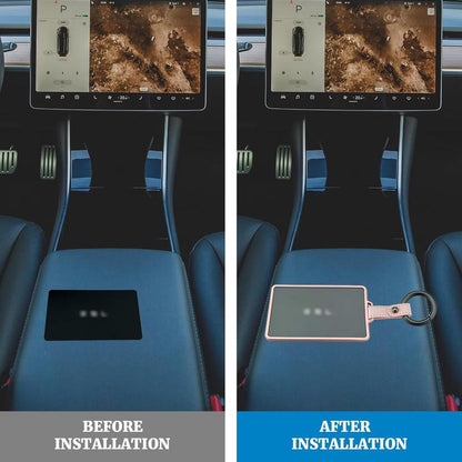 Transparent Card Key Holder for Tesla, Soft Card Case Cover for Model Y/3/S/X Cybertruck Accessories, Pink