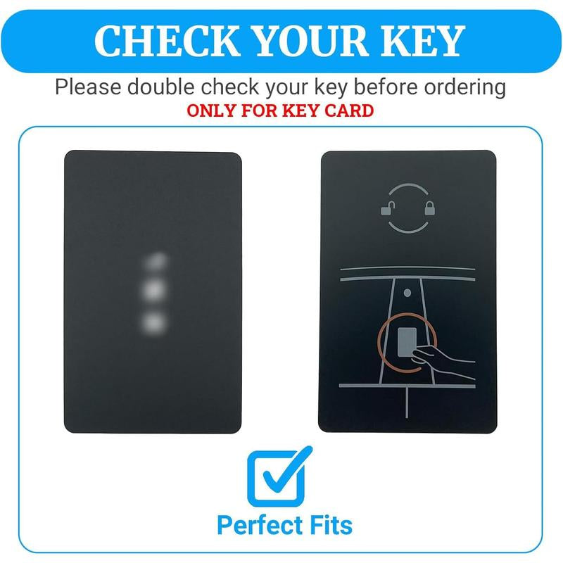 Transparent Card Key Holder for Tesla, Soft Card Case Cover for Model Y/3/S/X Cybertruck Accessories, Pink