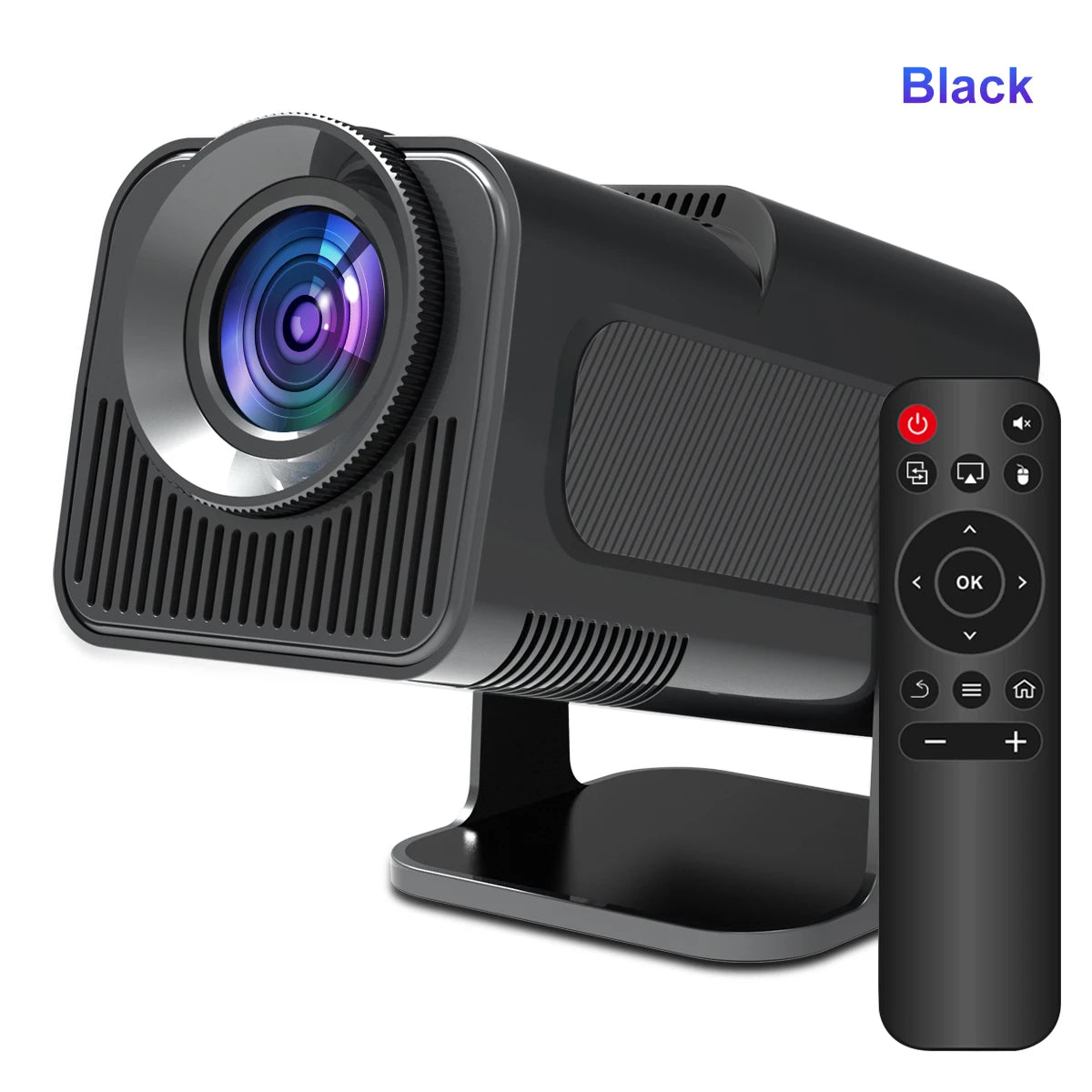 4K Android 11 Native 1080P Projector with 390 ANSI Lumens, Dual WiFi 6, Bluetooth 5.0, and Portable Design - Upgraded HY300 Model
