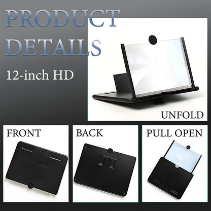 12"Mobile Phone Magnifier -Ultra-Hd Screen Magnifier for Easy TV Viewing Orientation for Landscapes Use Eyeprotection