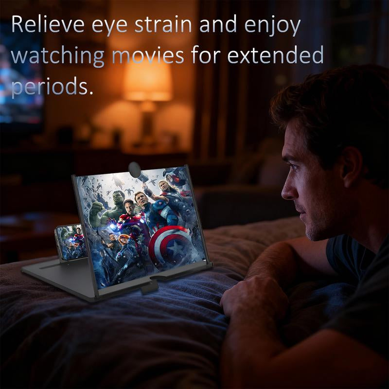 12"Mobile Phone Magnifier -Ultra-Hd Screen Magnifier for Easy TV Viewing Orientation for Landscapes Use Eyeprotection