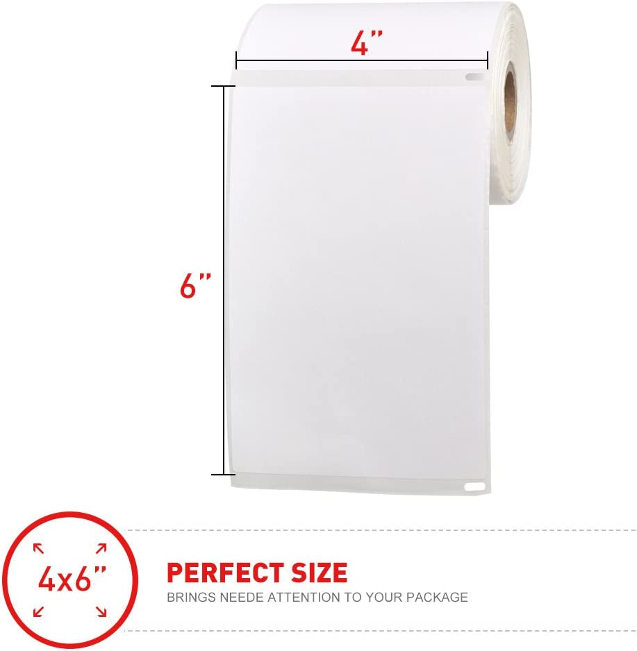 [2 Rolls, 440 Labels] 4”X 6” Postage Thermal Shipping Labels 4X6 Thermal Labels Roll Compatible with Dymo 4XL 1744907 Labelwriter