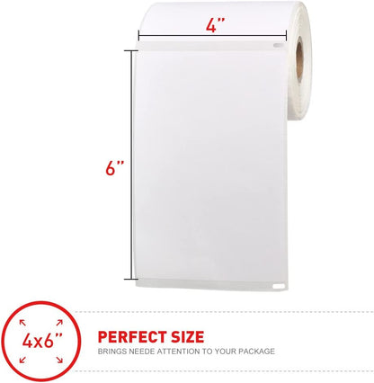 [2 Rolls, 440 Labels] 4”X 6” Postage Thermal Shipping Labels 4X6 Thermal Labels Roll Compatible with Dymo 4XL 1744907 Labelwriter