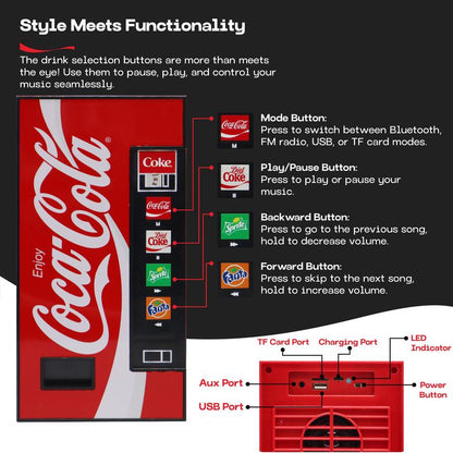 Coca-Cola Vending Machine Bluetooth Speaker