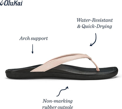 Ho'Opio Women'S Beach Sandals, Quick-Dry Flip-Flop Slides, Clean & Minimal Aesthetic, Water Resistant & Enhanced Traction, All-Day Comfort