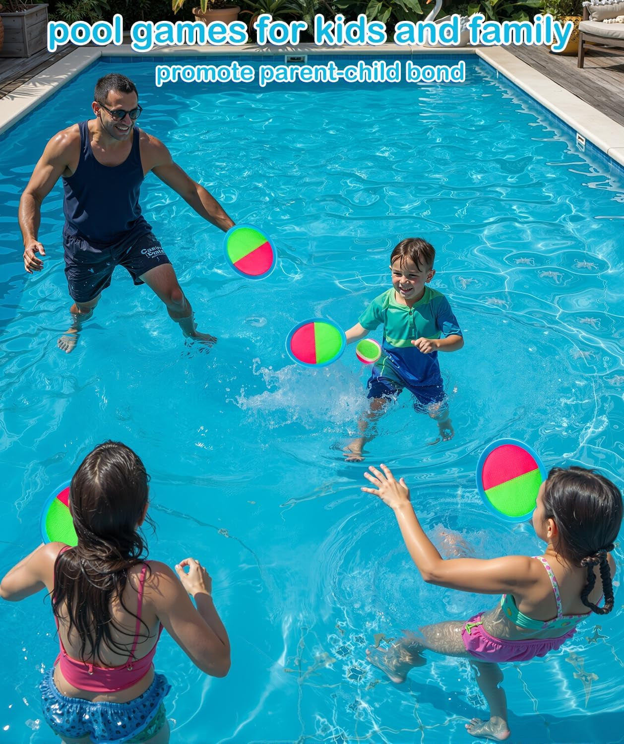 Kids Toys Toss and Catch Game Set Yard Camping Outdoor Games for Kids Ages 2-4 4-8 8-12, outside Beach Pool Toys for 3 4 5 6 7 8 Year Old Boys Girls Birthday Gift Family Vacation Essentials