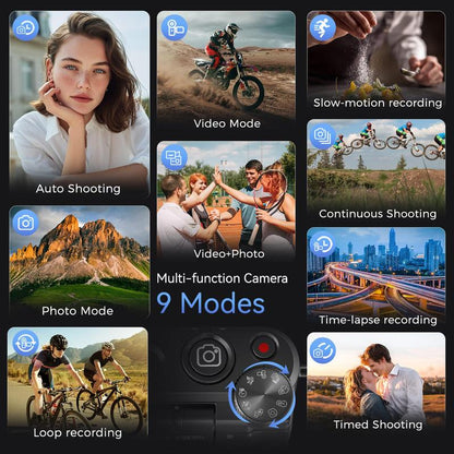 8K Digital Camera for Photography, 88MP Vlogging Camera for Youtube with 3" 180° Flip Screen, 18X Digital Zoom Point and Shoot Cam with 32GB Micro SD Card for Beginner