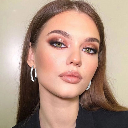 2 Pairs 18K White Gold Plated Hoop Earrings for Women S925 Sterling Silver Post Hypoallergenic Earrings Set Birthday Christmas Jewelry Gifts Mom Girlfriend Adults Stocking Stuffers 30/40MM